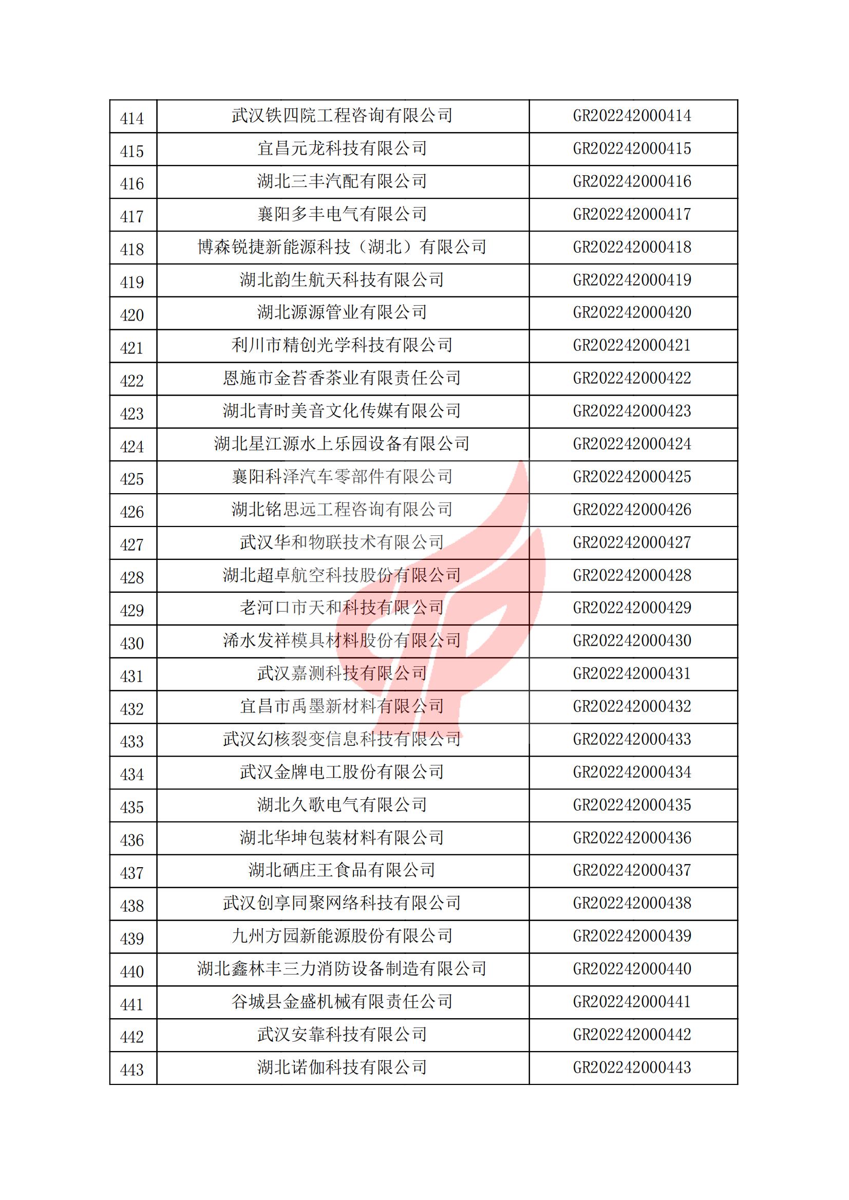 湖北省認定機構2022年認定的第一批高新技術企業(yè)備案名單_14